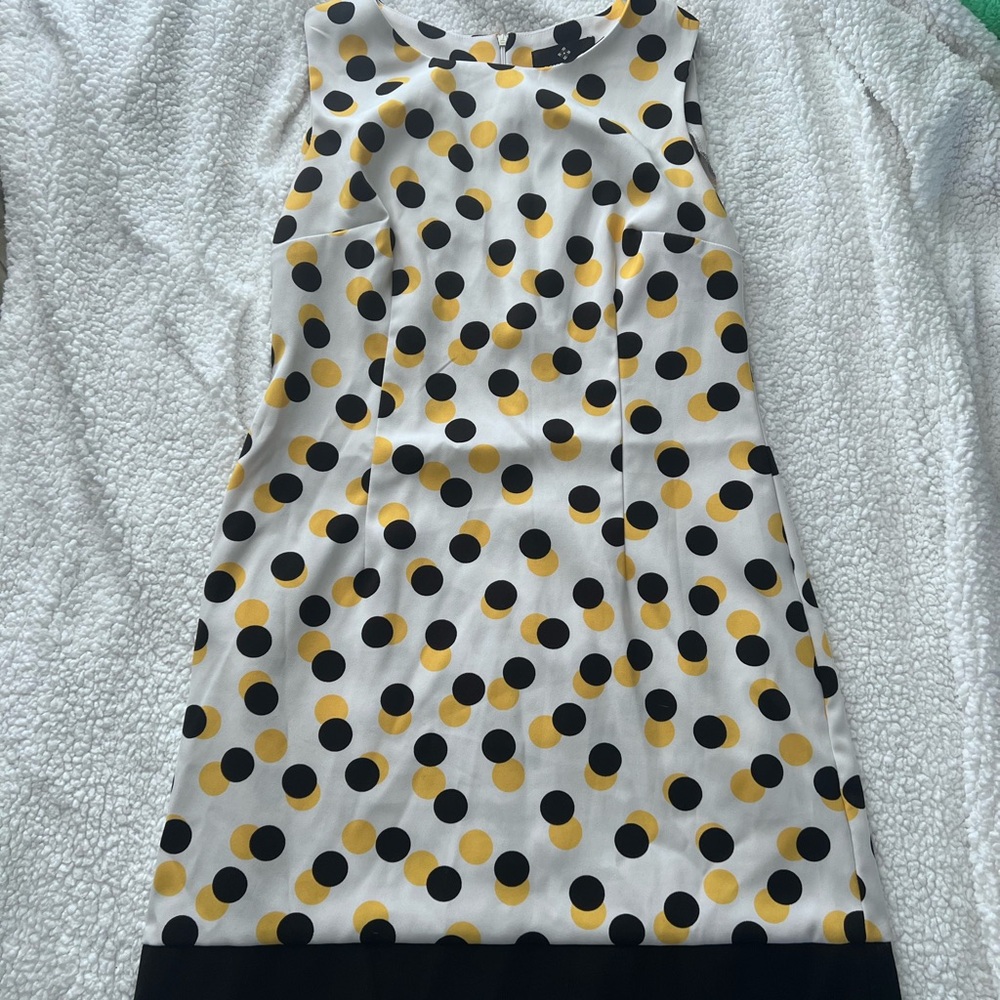 Ronni Nicole Polka Dot Mini Dress - Black, Yellow, White